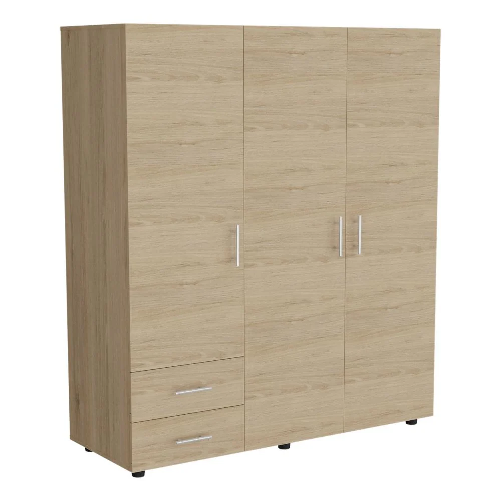 Closet Light, Beige, con Dos Cajones y Tres Puertas Batientes RTA Design