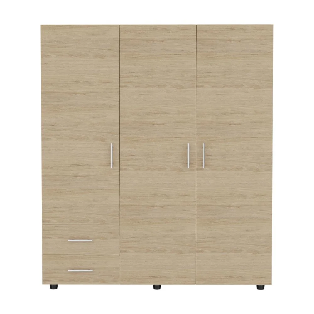 Closet Light, Beige, con Dos Cajones y Tres Puertas Batientes RTA Design