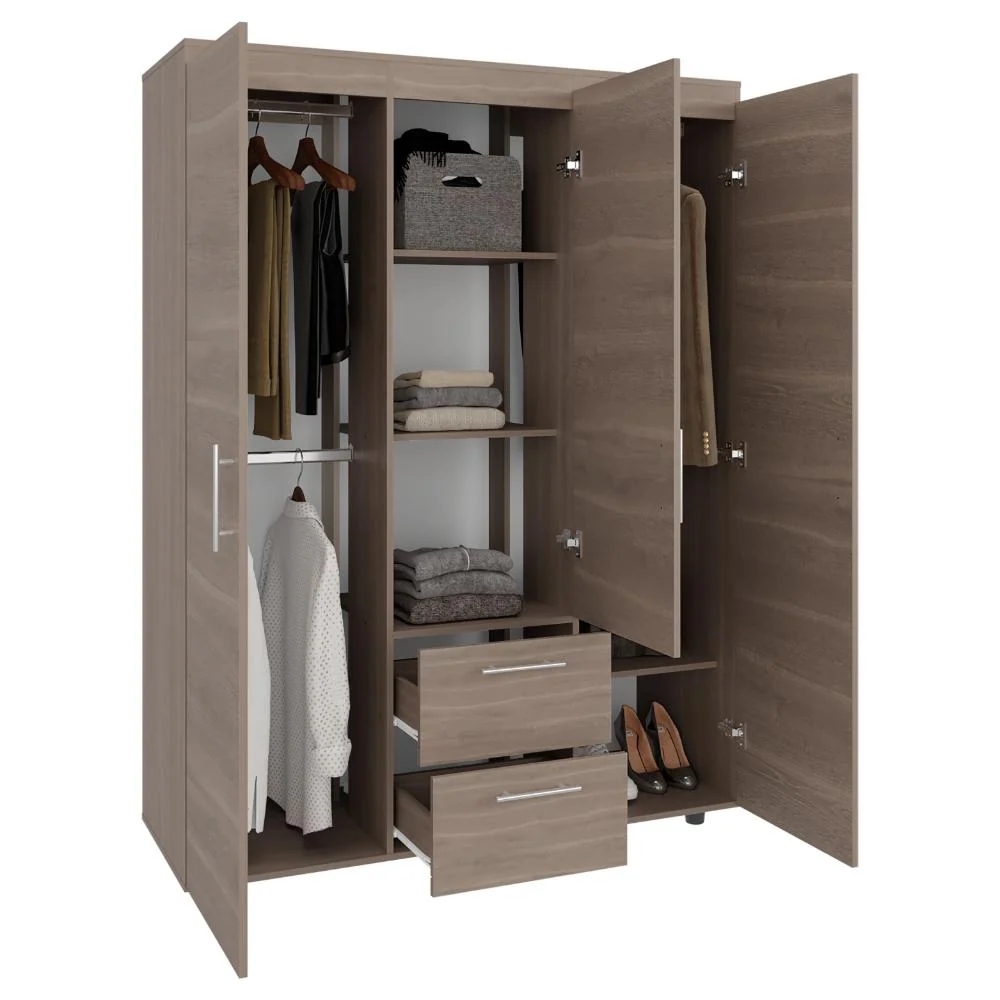 Closet Mercury, Bardolino, Con dos cajones y dos tubos cromados RTA Design