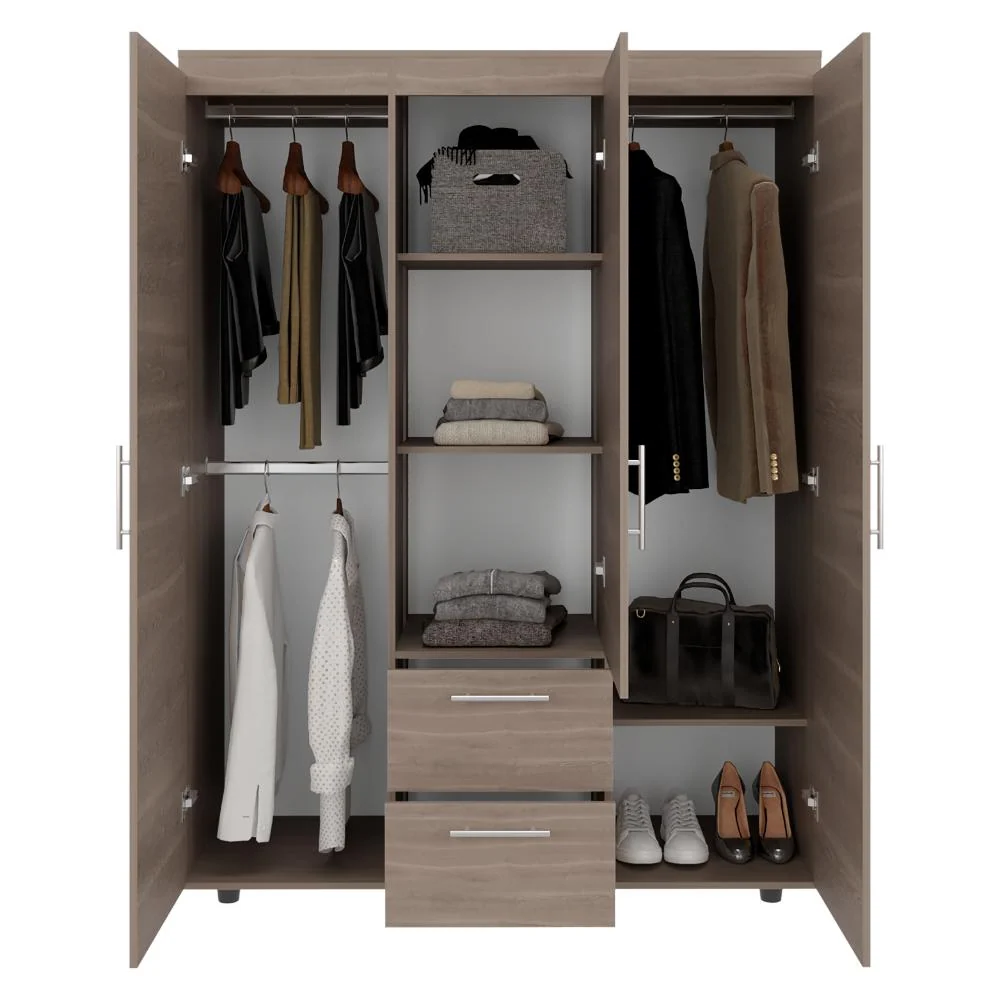 Closet Mercury, Bardolino, Con dos cajones y dos tubos cromados RTA Design