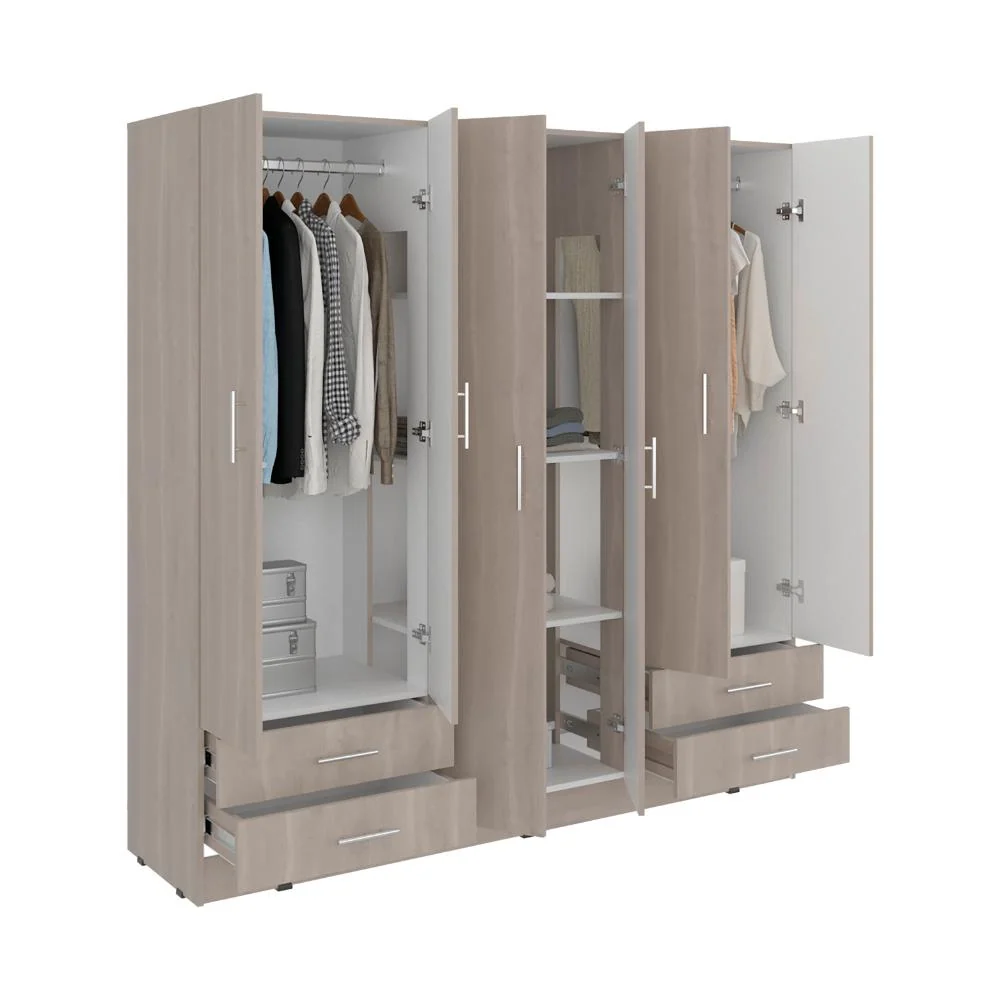 Closet Petunia, Bardolino y Blanco, con cuatro organizadores RTA Design