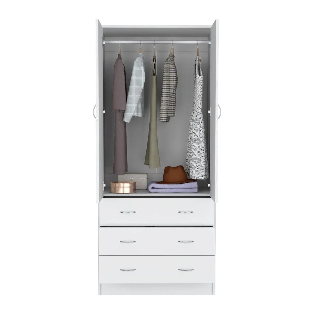 Closet Pilic, Blanco Duqueza, Tres Cajones Con Gran Capacidad De Almacenamiento ZF RTA Design