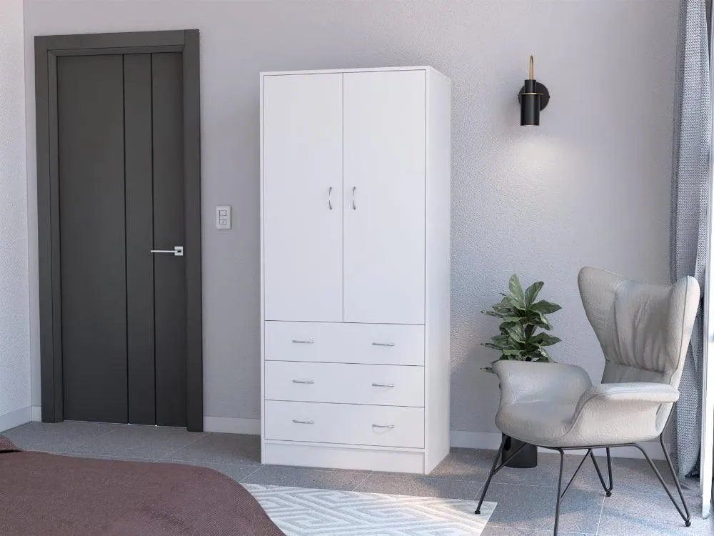 Closet Pilic, Blanco Duqueza, Tres Cajones Con Gran Capacidad De Almacenamiento ZF RTA Design