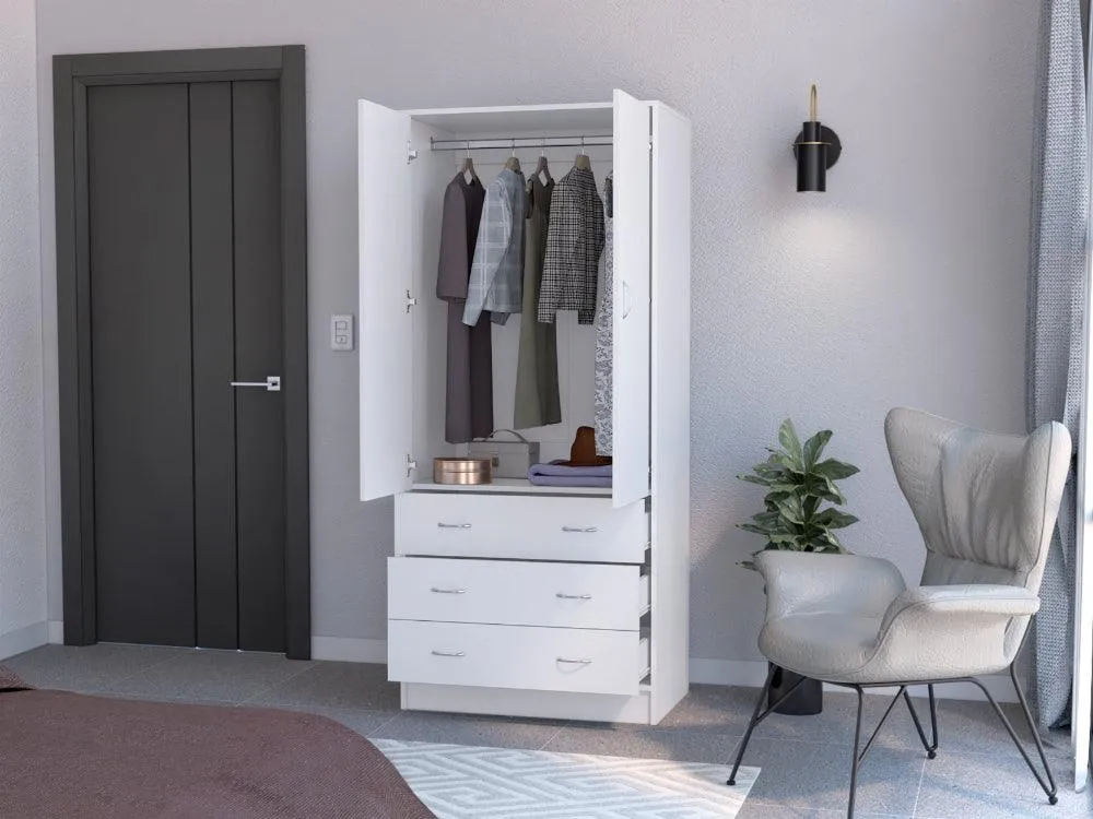 Closet Pilic, Blanco Duqueza, Tres Cajones Con Gran Capacidad De Almacenamiento ZF RTA Design