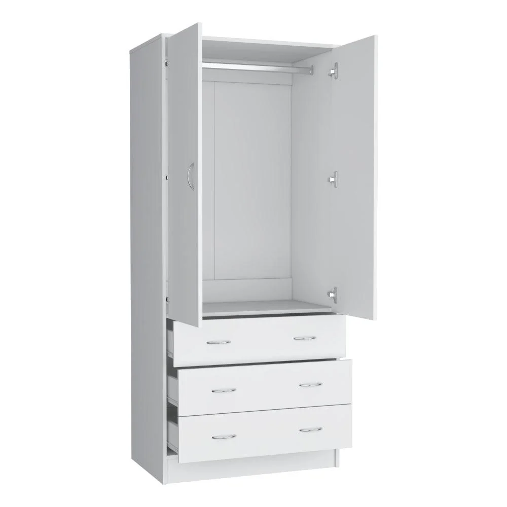 Closet Pilic, Blanco Duqueza, Tres Cajones Con Gran Capacidad De Almacenamiento ZF RTA Design