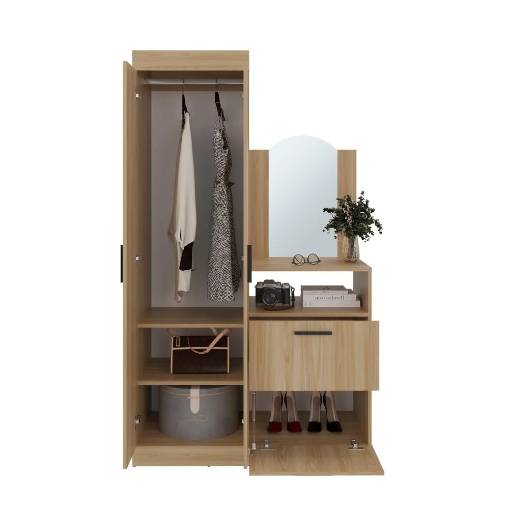 Closet Tocador Praga, Fresno Europeo, con diseño moderno incluye Espejo RTA Design