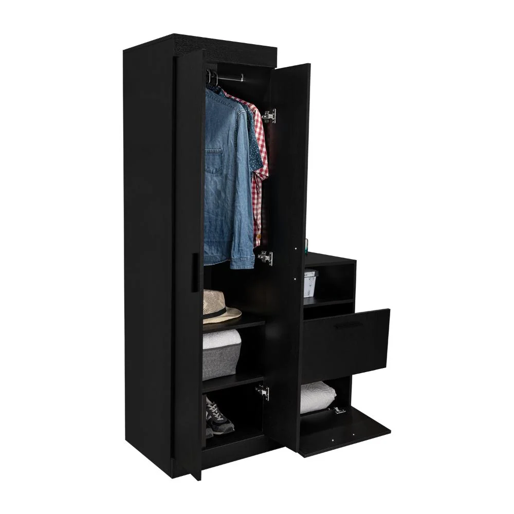 Closet Tocador Praga, Wengue, con diseño moderno incluye Espejo RTA Design