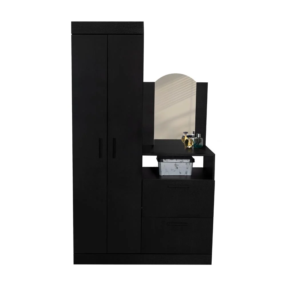 Closet Tocador Praga, Wengue, con diseño moderno incluye Espejo RTA Design