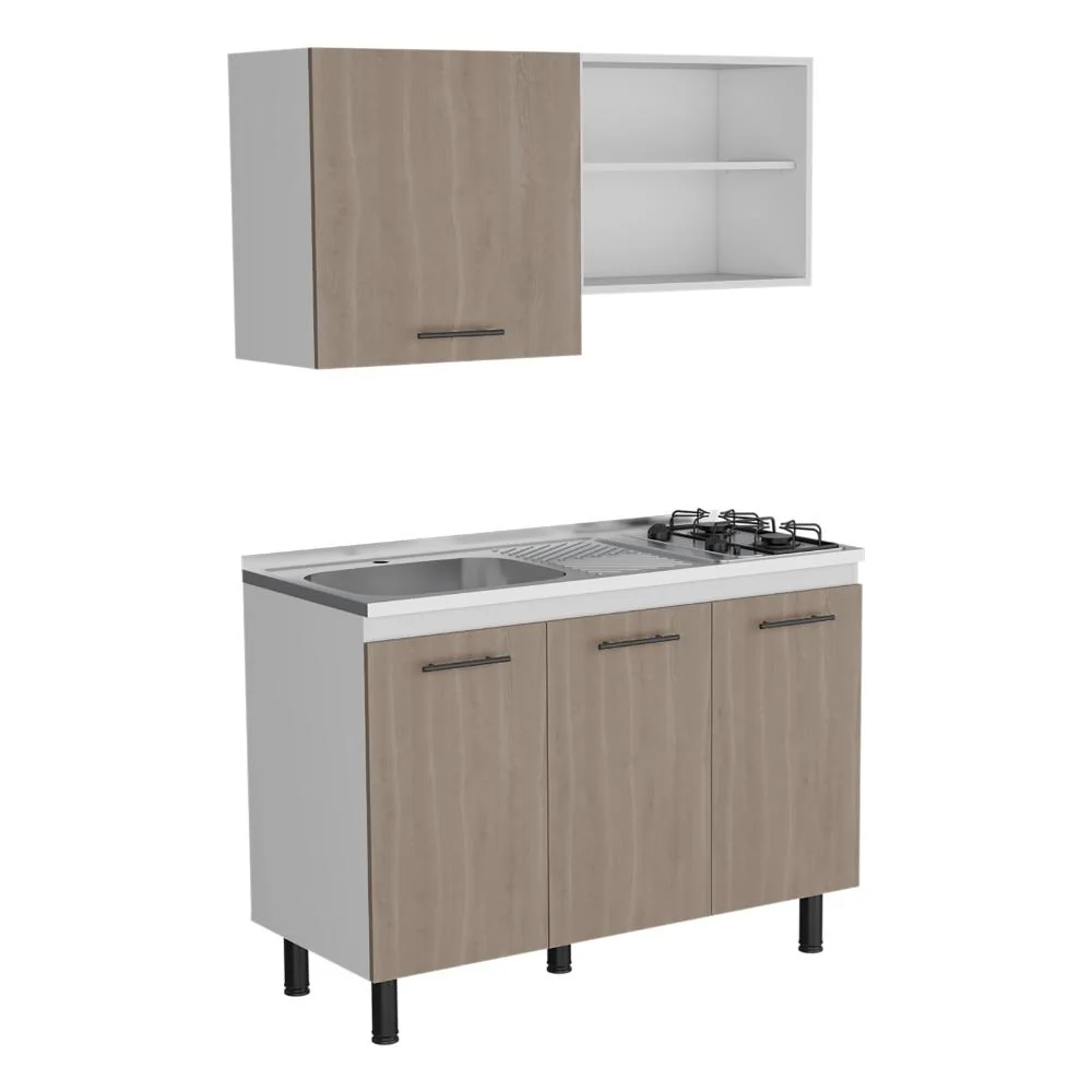 Cocina Integral Flas, Bardolino y Blanco Duqueza, Incluye Mesón Socoda Winner Izquierdo RTA Design