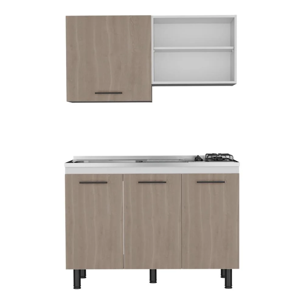 Cocina Integral Flas, Bardolino y Blanco Duqueza, Incluye Mesón Socoda Winner Izquierdo RTA Design