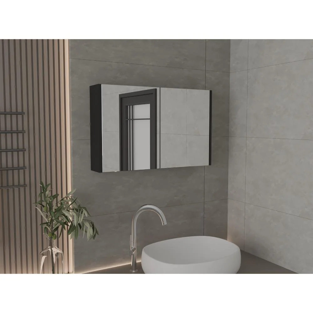 Gabinete de Baño Agni, Wengue, con Dos Puestas y Espacio Para Almacenar Objetos ZF RTA Design