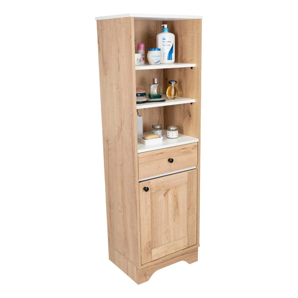 Gabinete de Baño Aqua 2, Café Claro y Blanco, con Variedad De Entrepaños RTA Design