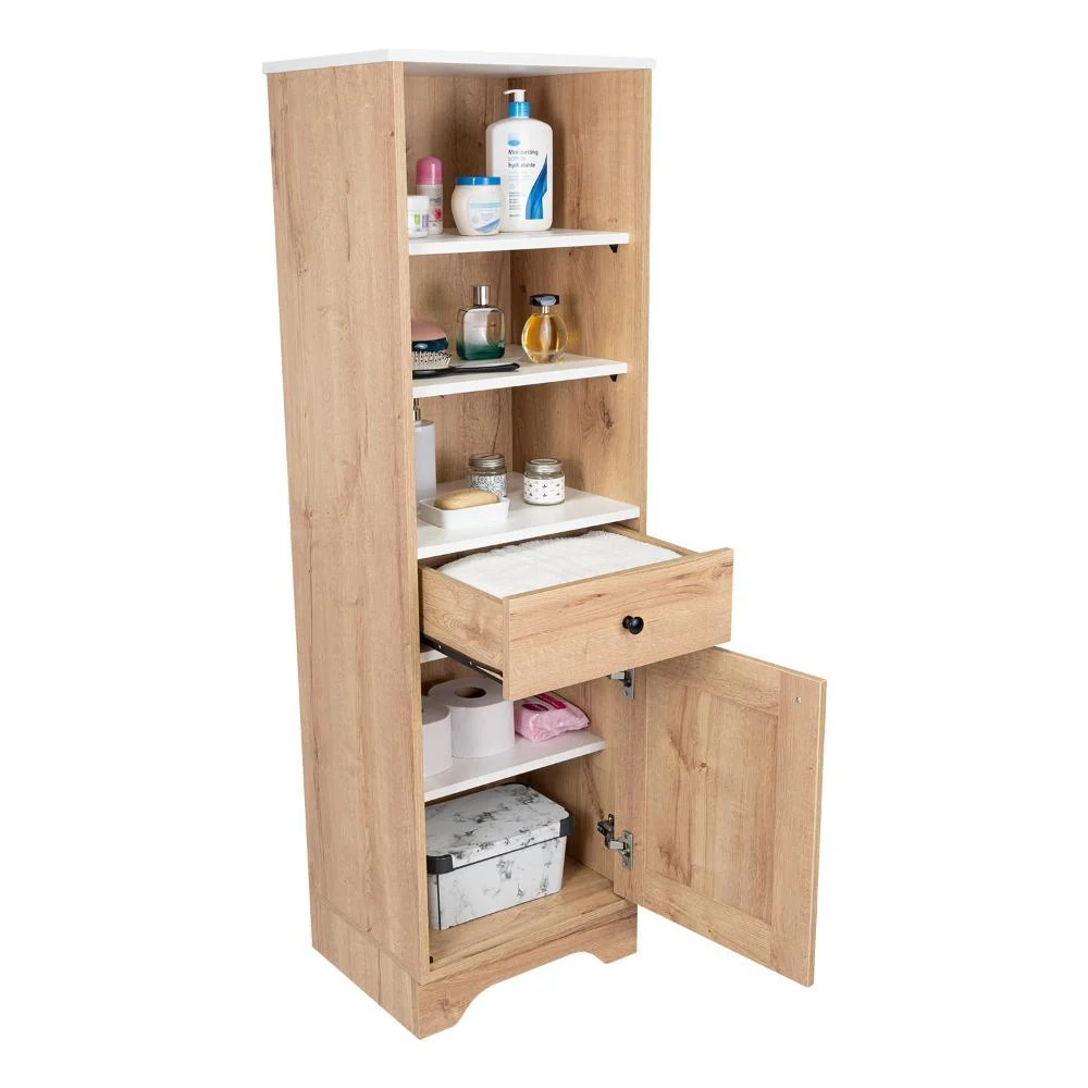 Gabinete de Baño Aqua 2, Café Claro y Blanco, con Variedad De Entrepaños RTA Design