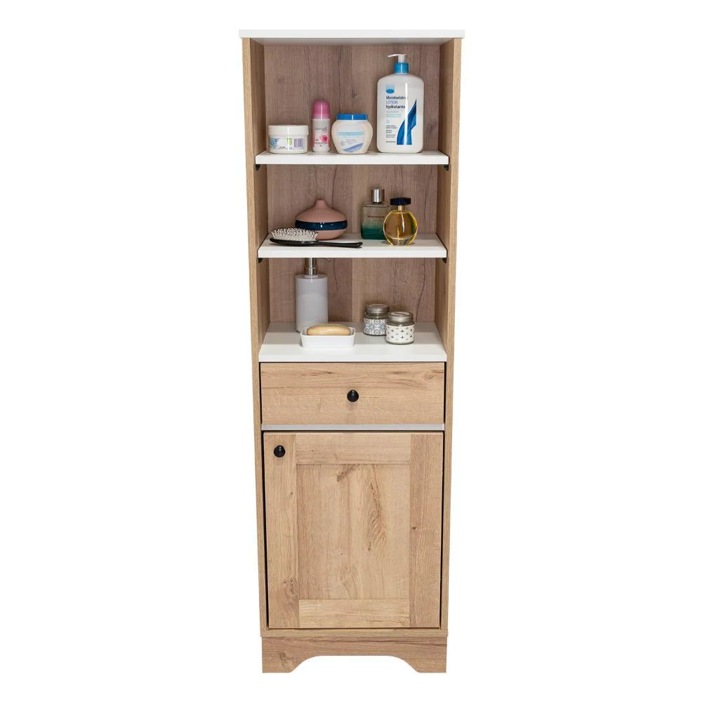 Gabinete de Baño Aqua 2, Café Claro y Blanco, con Variedad De Entrepaños RTA Design