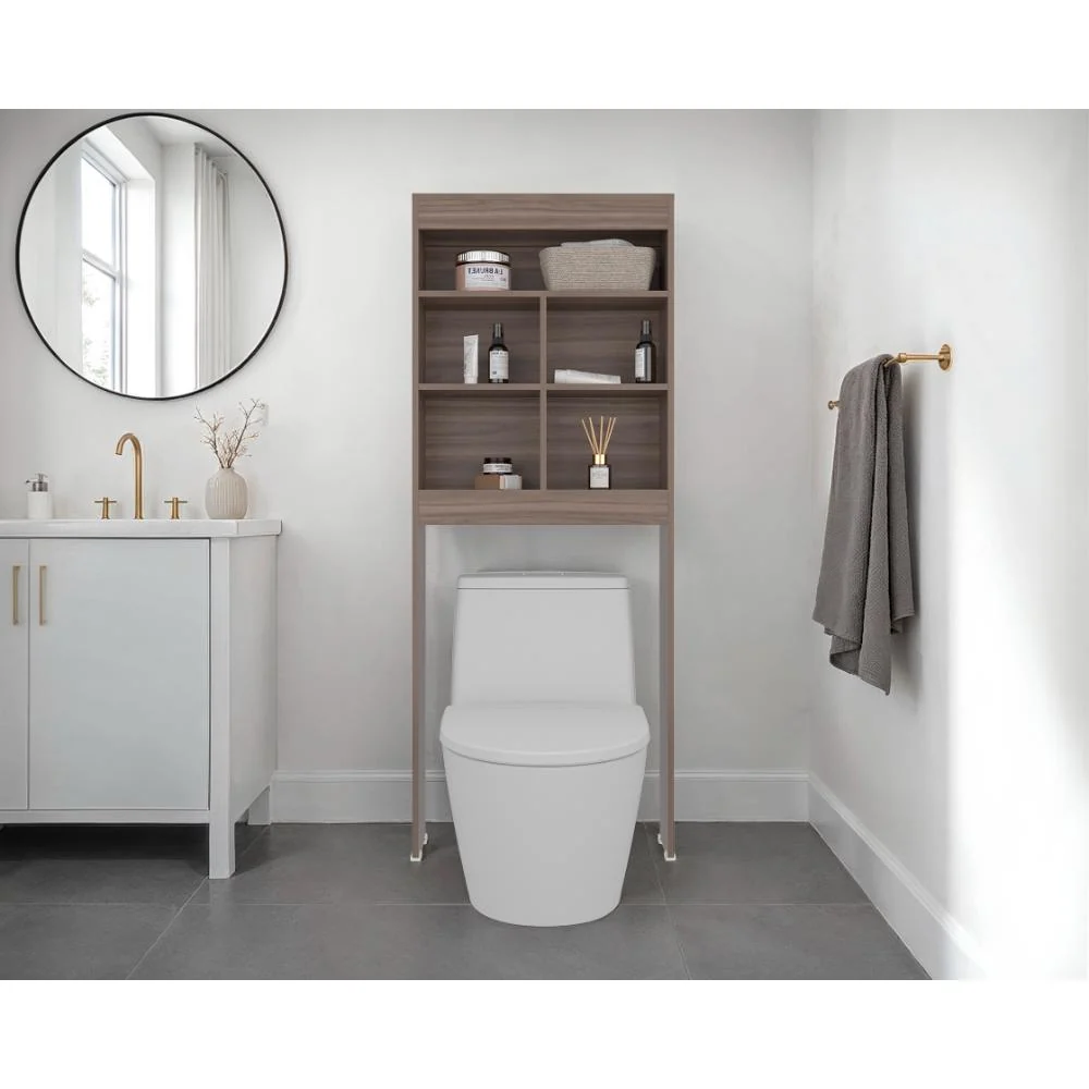 Gabinete de Baño, Avellana, Amplios espacios para colocar objetos decorativos RTA Design