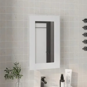 Gabinete de Baño Cary, Blanco, con Puerta Espejo y Tres Entrepaños ZF RTA Design