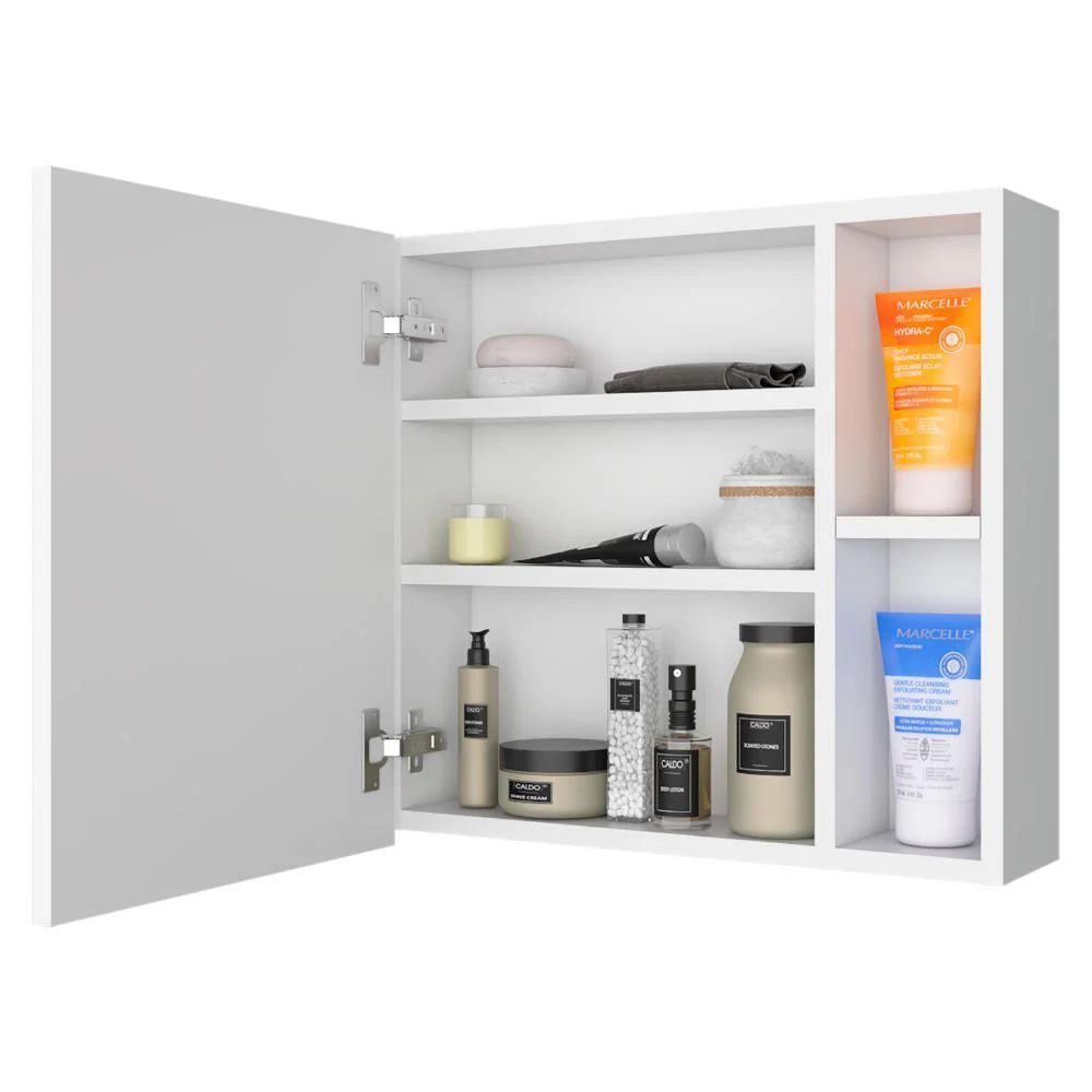 Gabinete de Baño Oman, Blanco, con un espejo y facil instalacion ZF RTA Design