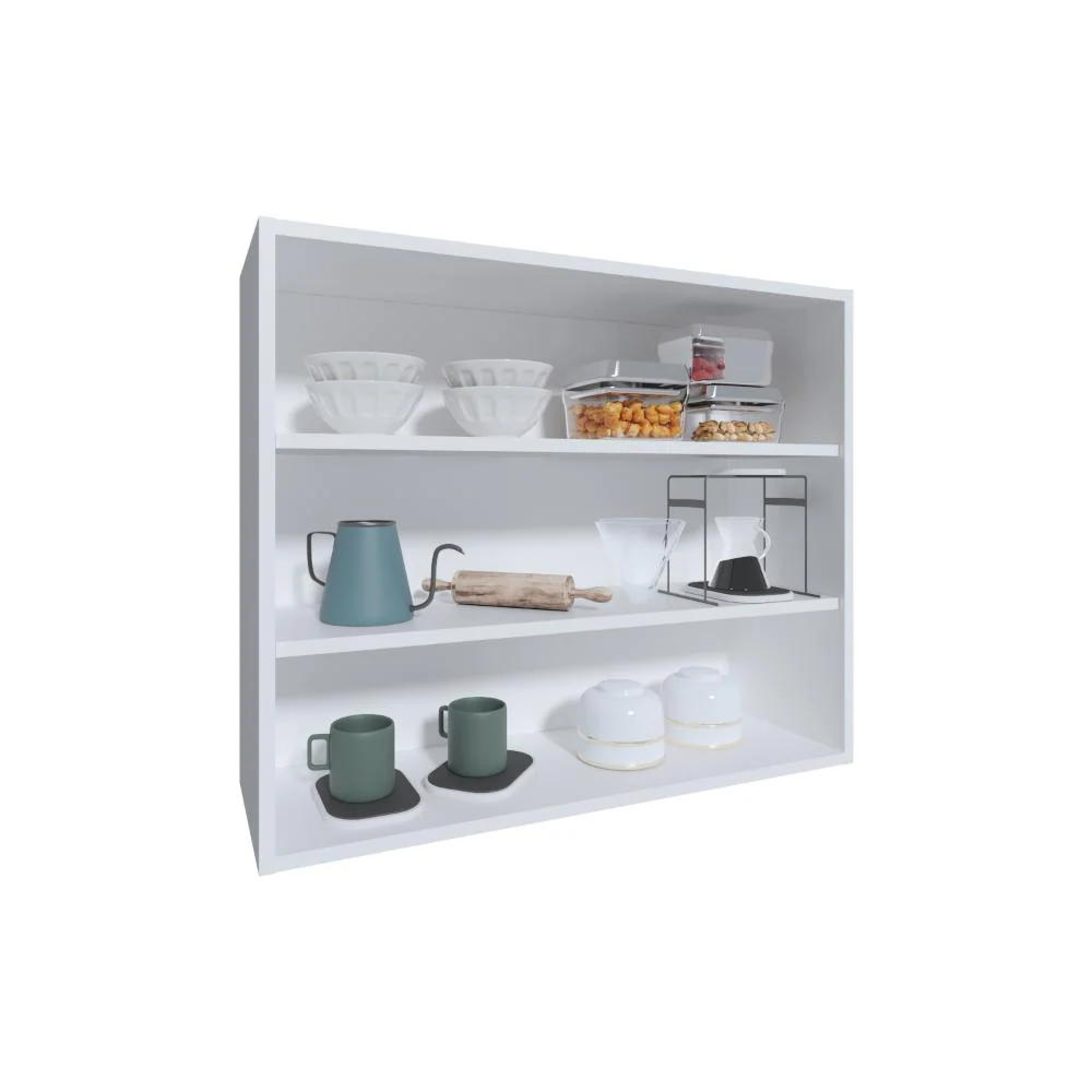 Gabinete de Baño Saray, Blanco Duqueza, con tres entrepaños RTA Design
