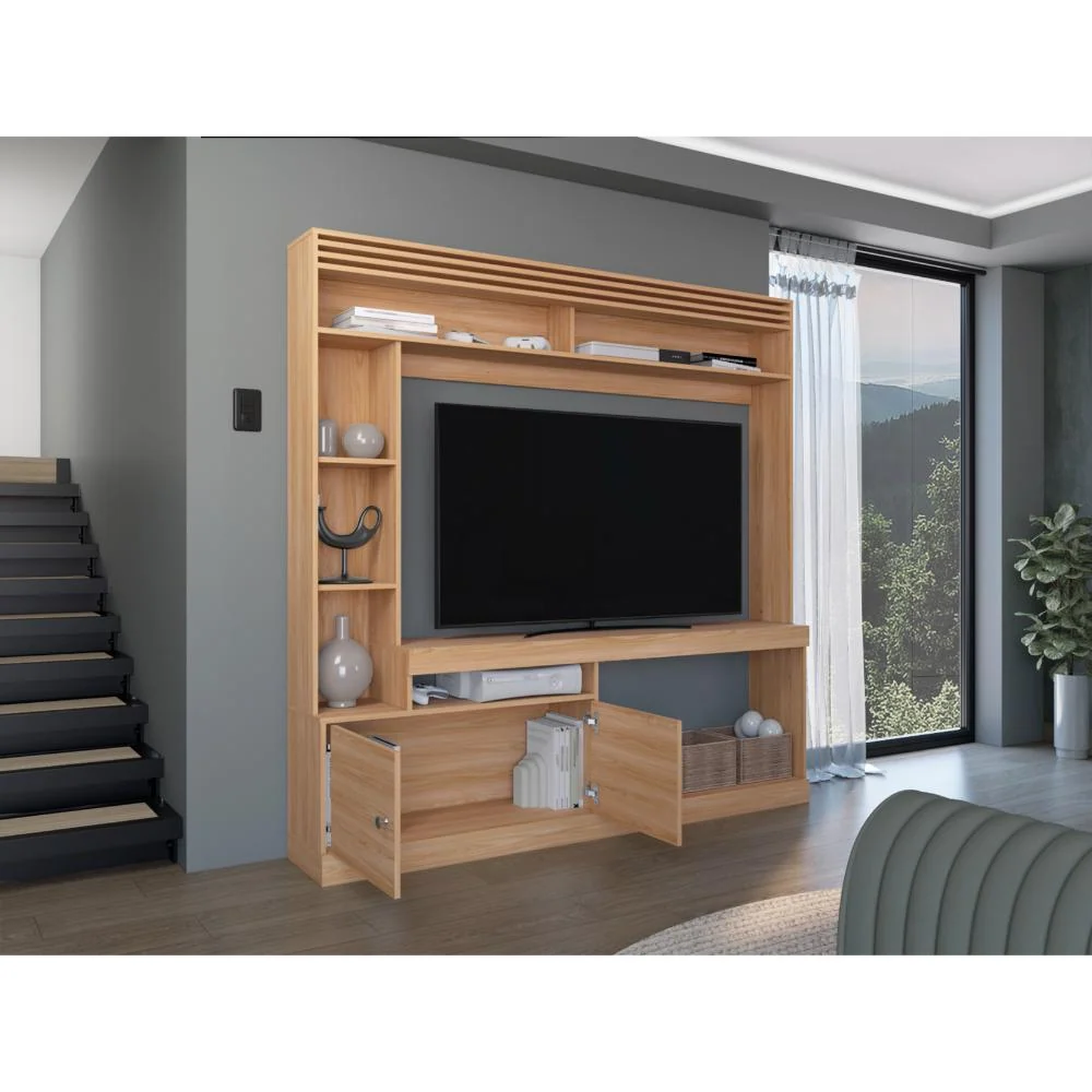Mesa Para Tv Roy, Fresno Europeo, con Espacio Para Televisor de 65 Pulgadas RTA Design