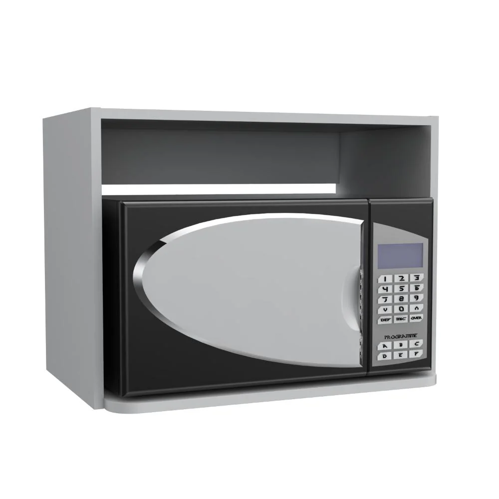 Mueble Auxiliar Lirio, Blanco Duqueza, con Espacio Para Microondas RTA Design