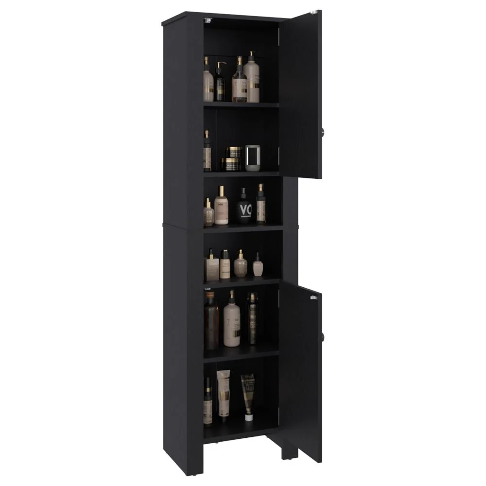 Mueble Auxiliar para Baño Vanes, Wengue, con espacio para objetos decorativos RTA Design