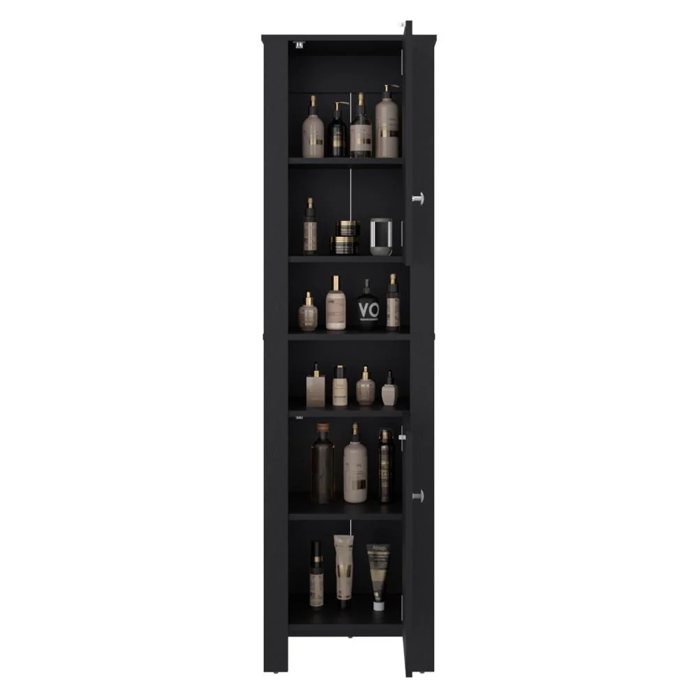Mueble Auxiliar para Baño Vanes, Wengue, con espacio para objetos decorativos RTA Design