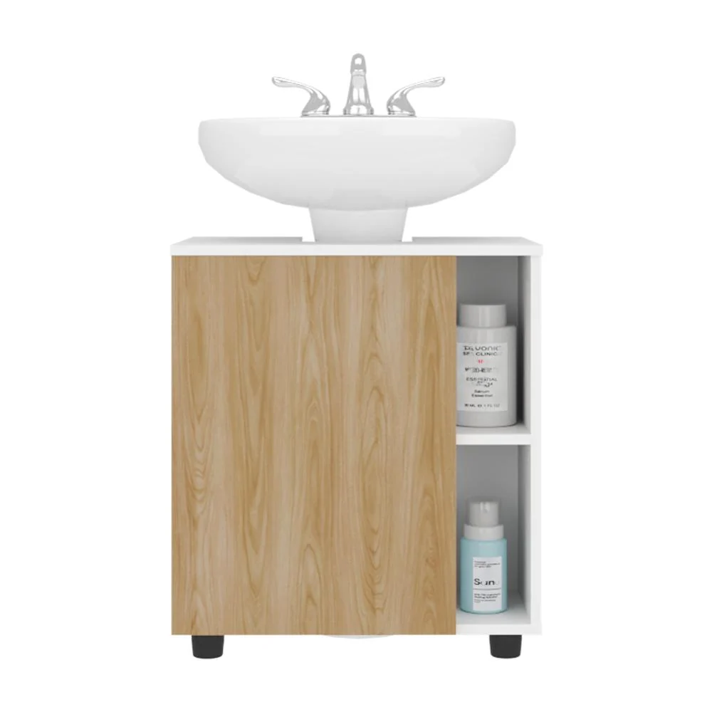 Mueble Para Lavamanos Pascuale, Blanco Duqueza y Fresno Europeo, No incluye Lavamanos RTA Design