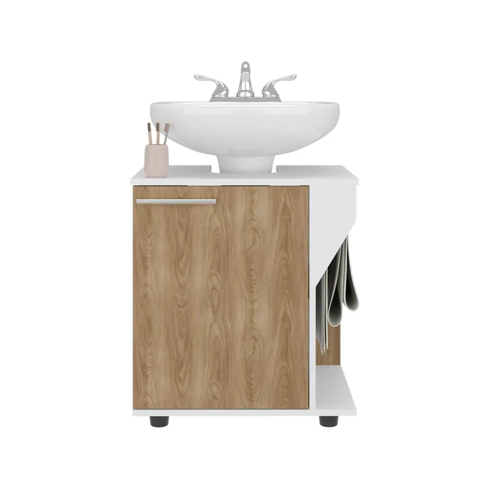 Mueble Para Lavamanos Pili, Blanco Duqueza y Fresno Europeo, No incluye Lavamanos RTA Design