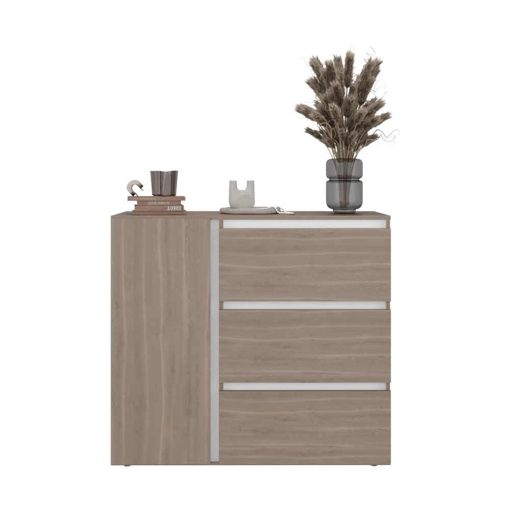 Organizador Niza, Positano y Blanco, con tres cajones y gran capacidad de almacenamiento RTA Design