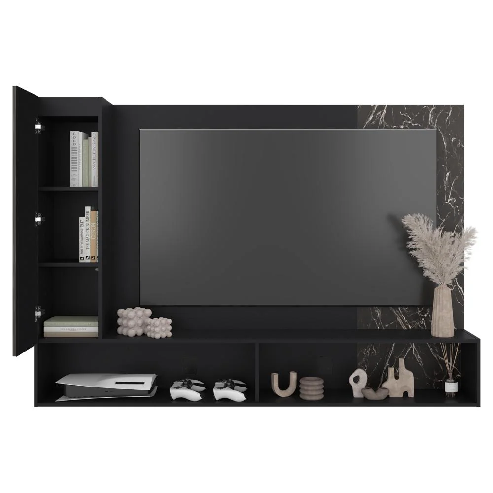 Panel de Tv Beta, Wengue y Mamba con Espacio Para Televisor de Hasta 65" RTA Design