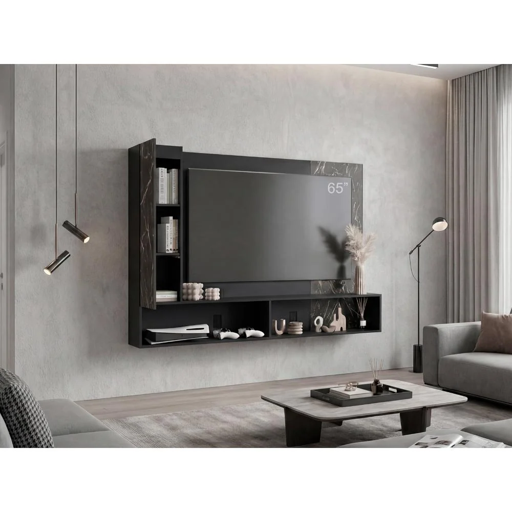 Panel de Tv Beta, Wengue y Mamba con Espacio Para Televisor de Hasta 65" RTA Design