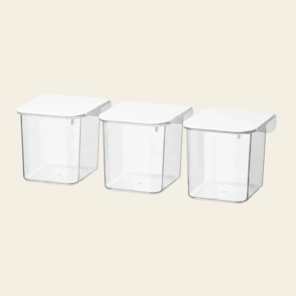 SKADIS SET DE 3 RECIPIENTES BLANCO