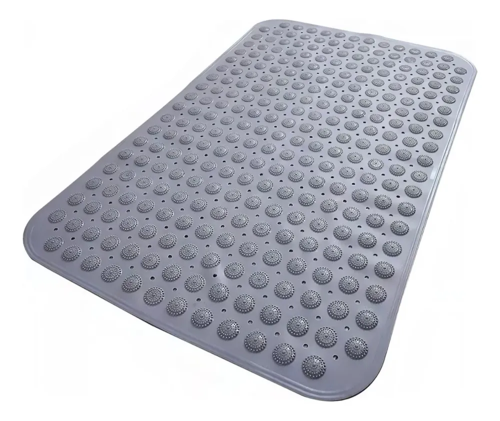 Tapete Alfombra Goma Antideslizante Piso Ducha Baño Gris