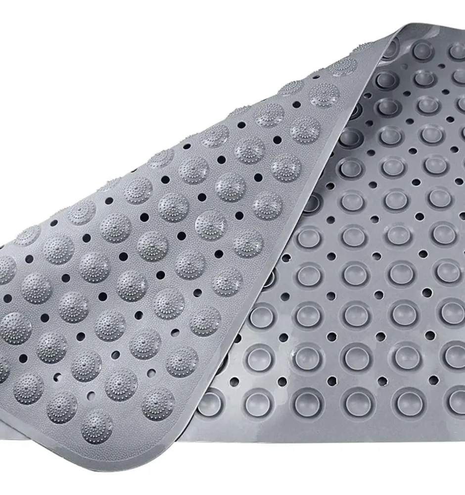 Tapete Alfombra Goma Antideslizante Piso Ducha Baño Gris
