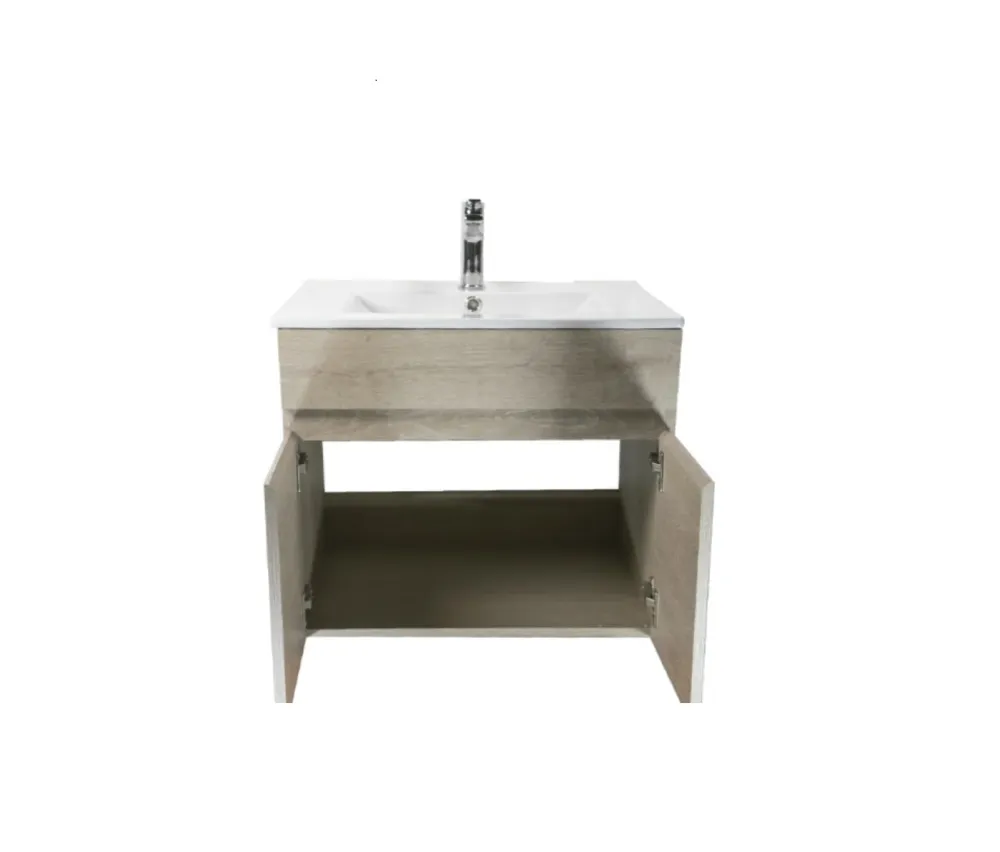 Mueble de baño con lavabo y patas de aluminio Tecnobath