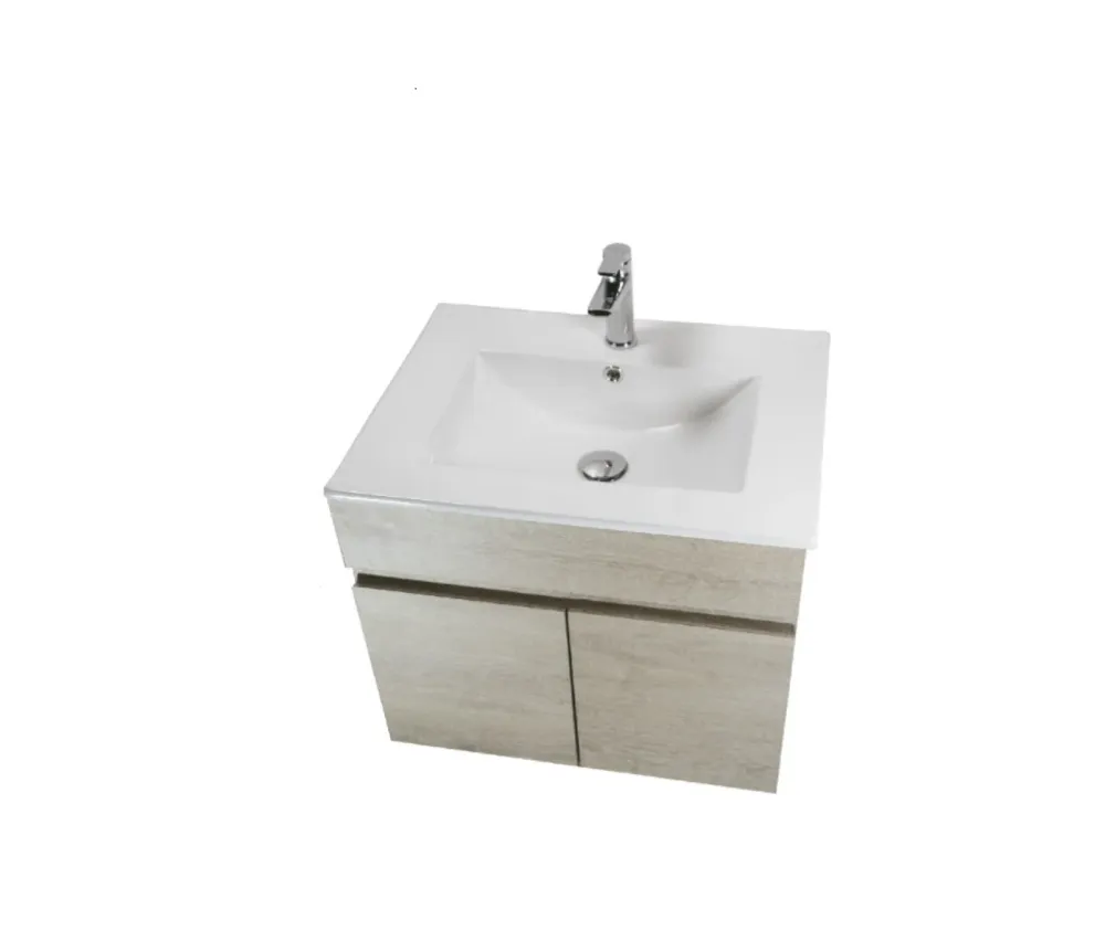 Mueble de baño con lavabo y patas de aluminio Tecnobath
