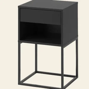 VIKHAMMER MESA DE NOCHE NEGRA 40 cm
