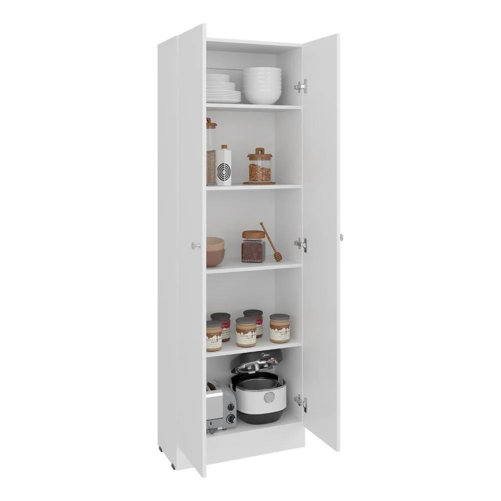 Alacena Pantry, Blanco Duqueza, con amplios espacios para almacenamiento ZF Virtual Muebles