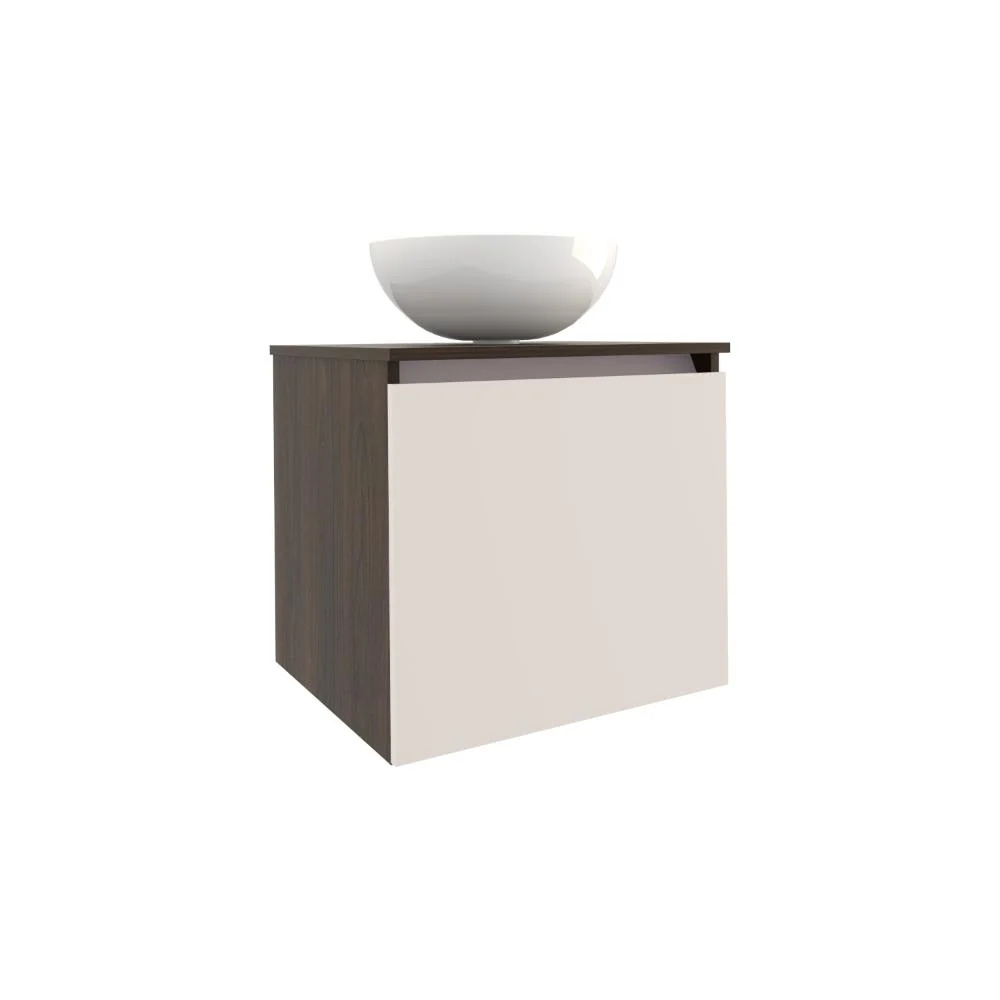 Combo Lavamanos Ganet II, Nogal Europeo y Capri, Incluye Lavamanos en Porcelana Sanitaria y Griferí Virtual Muebles Combo