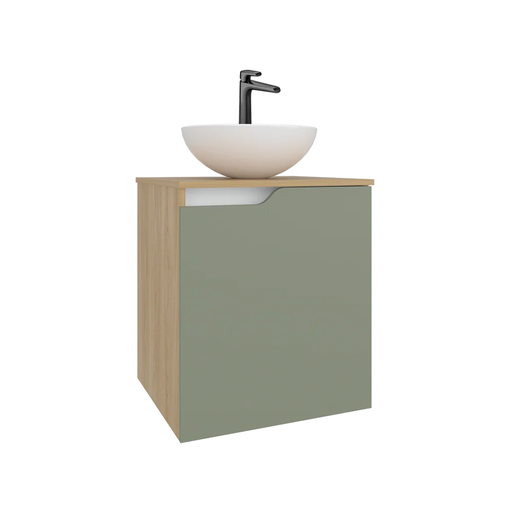 Combo Lavamanos Mice II, Agave y Fresno Europeo, Incluye Lavamanos en Porcelana Sanitaria y Griferí Virtual Muebles Combo