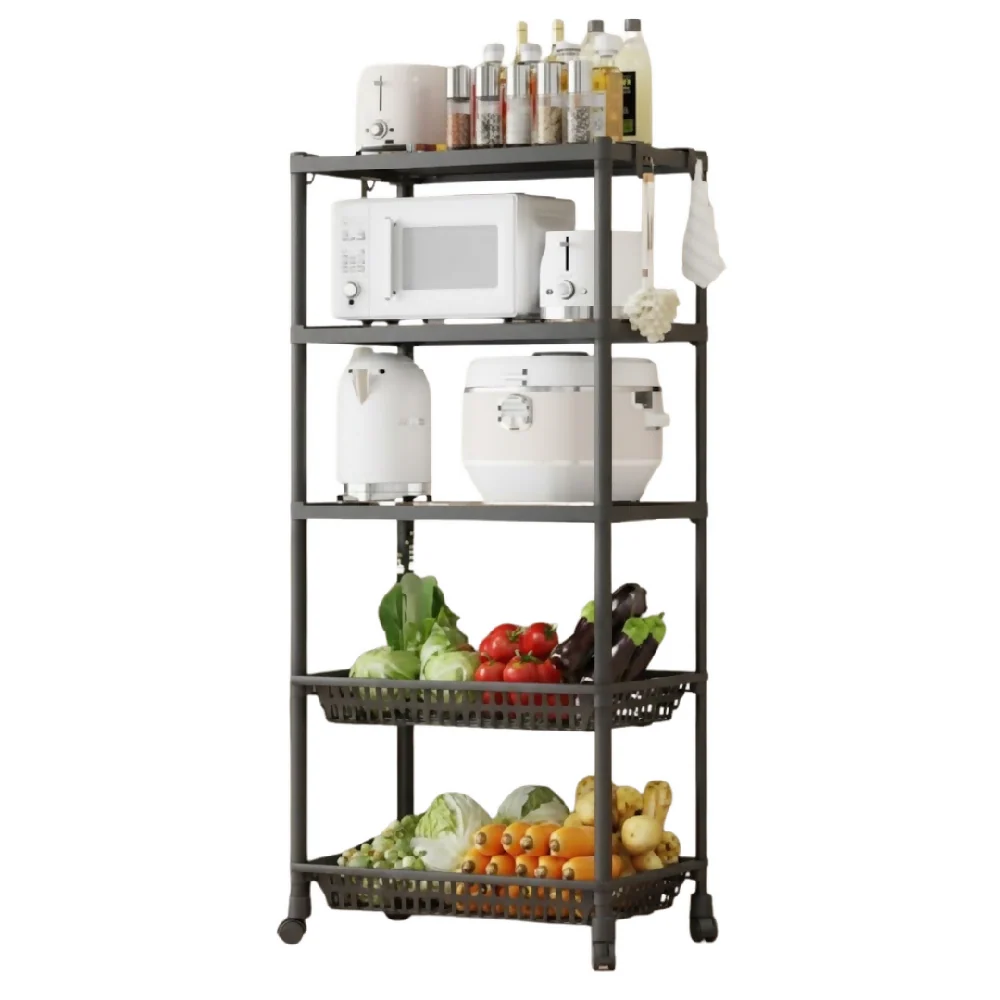 Estante Organizador 5 Niveles Con Ruedas Multiusos YH6710-5C Organizador Práctico Para Almacenamiento Y Espacios Reducidos...