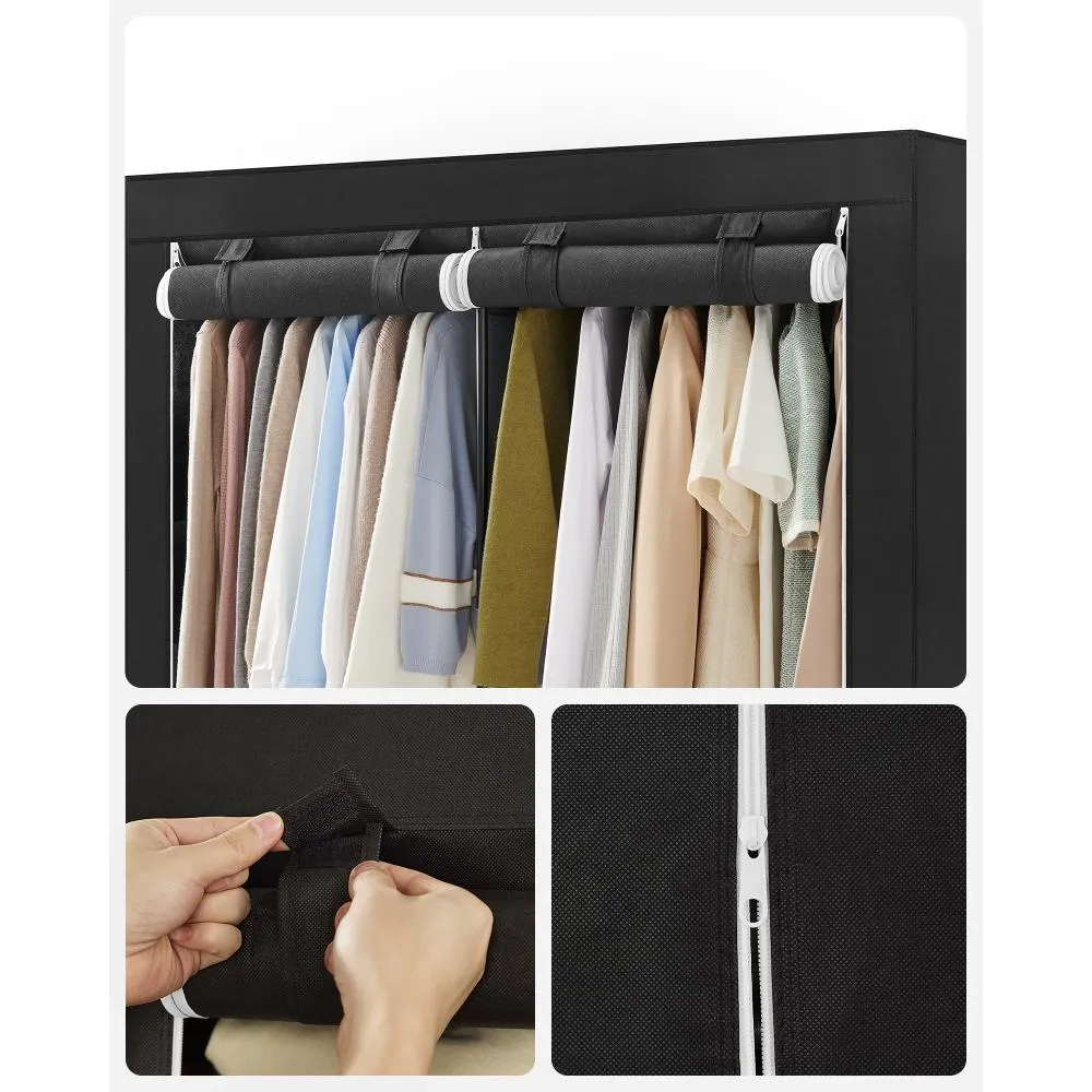 Closet Fest, Negro , Variedad de Entrepaños en Tela Virtual Muebles Importados