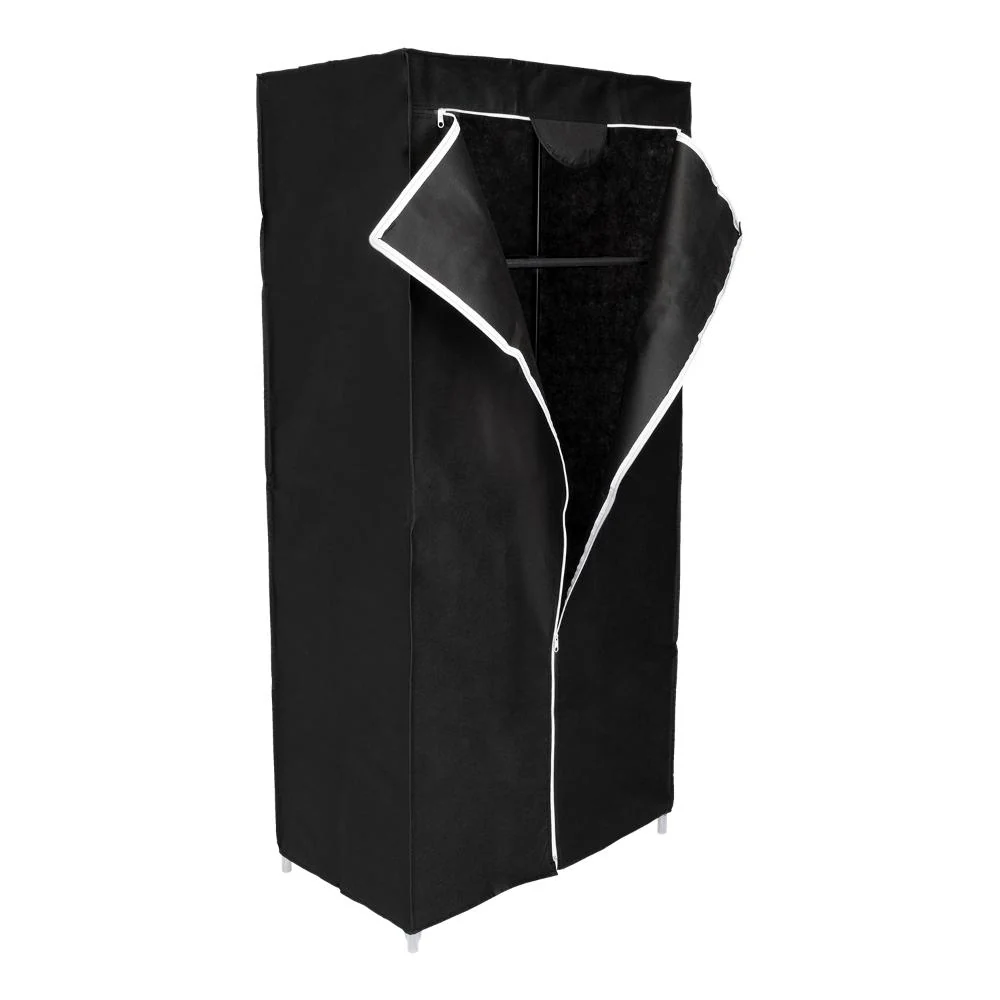 Closet Portátil Jeasken, Negro, Variedad de Entrepaños en Tela Virtual Muebles Importados