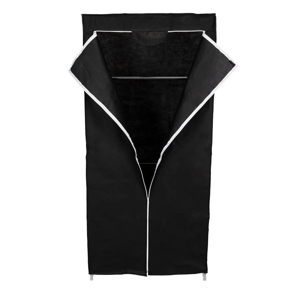 Closet Portátil Jeasken, Negro, Variedad de Entrepaños en Tela Virtual Muebles Importados