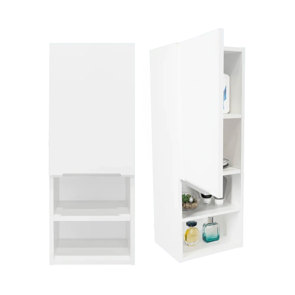 Gabinete de Baño Real, Blanco, con Tres Entrepaños ZF X2 Virtual Muebles X2