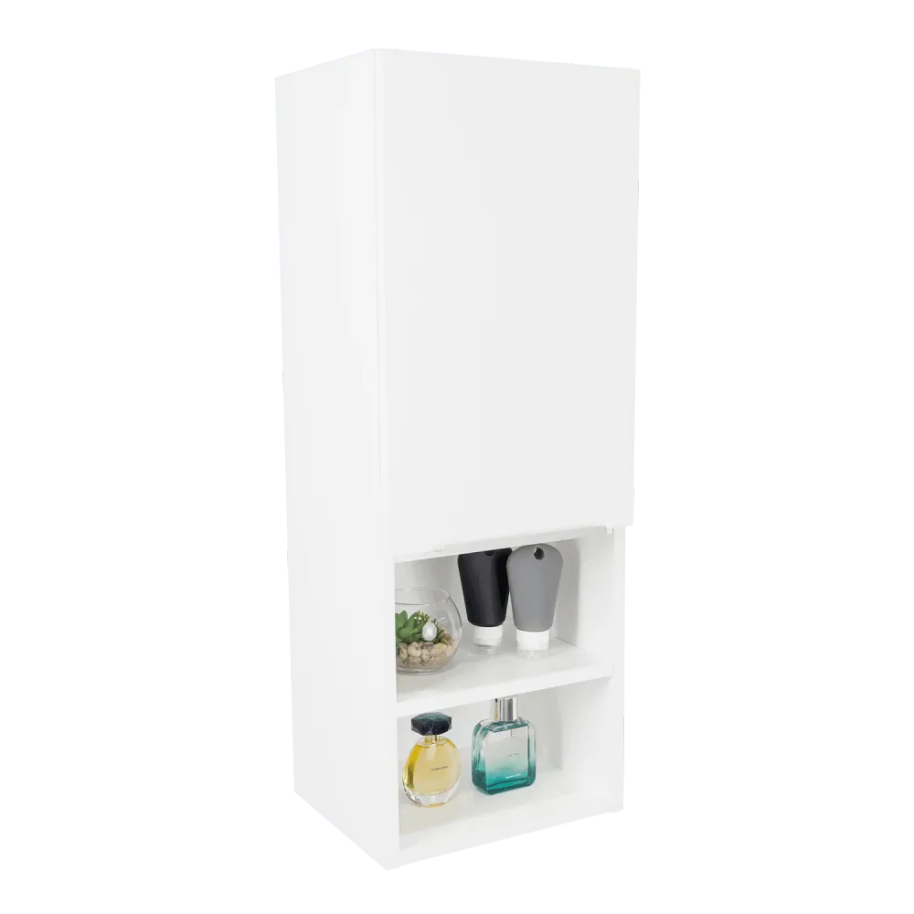 Gabinete de Baño Real, Blanco, con Tres Entrepaños ZF X2 Virtual Muebles X2