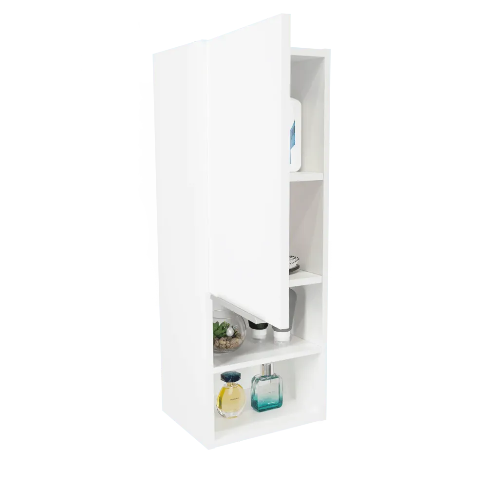 Gabinete de Baño Real, Blanco, con Tres Entrepaños ZF X2 Virtual Muebles X2