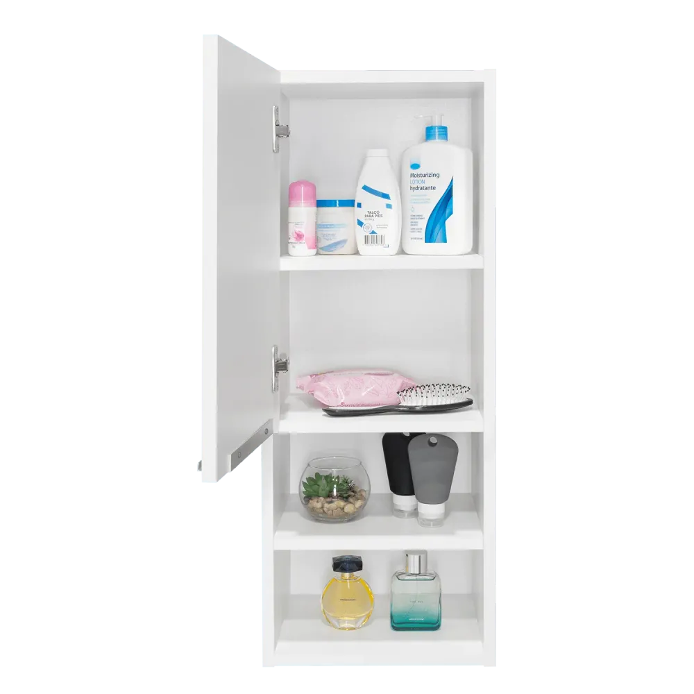 Gabinete de Baño Real, Blanco, con Tres Entrepaños ZF X2 Virtual Muebles X2