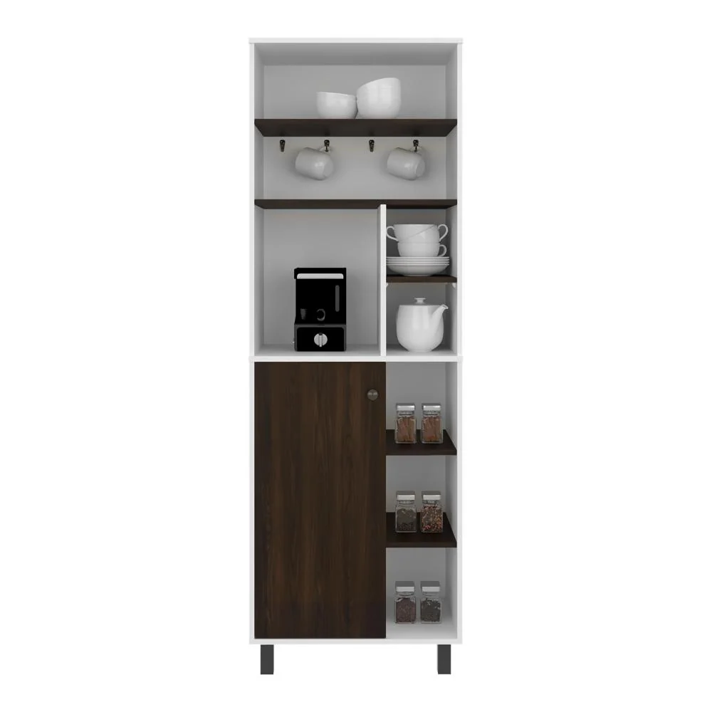 Alacena Carajillo, Kronos Blanco y Kronos Nogal, Con gran espacio de almacenamiento funcional ZF Virtual Muebles ZF