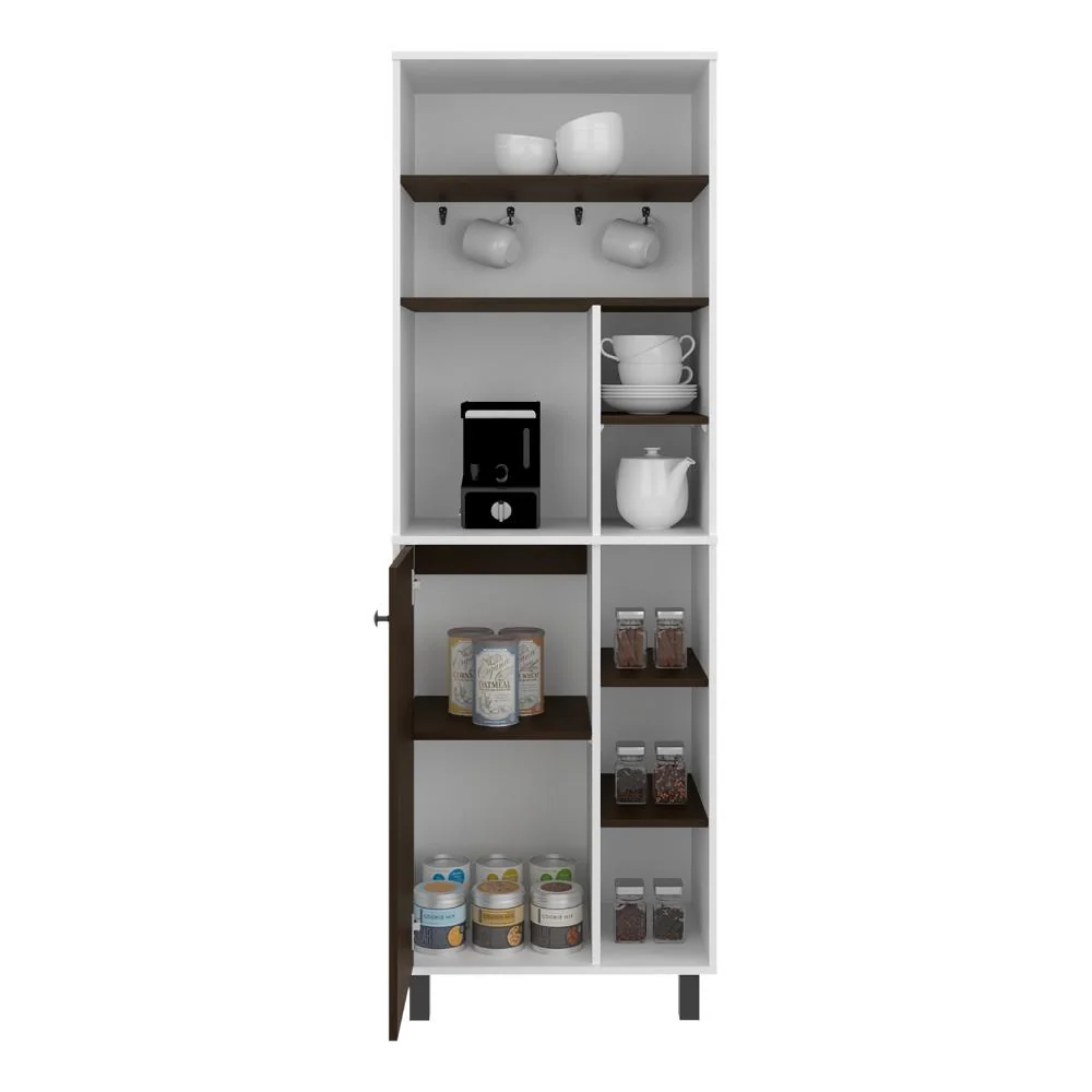 Alacena Carajillo, Kronos Blanco y Kronos Nogal, Con gran espacio de almacenamiento funcional ZF Virtual Muebles ZF